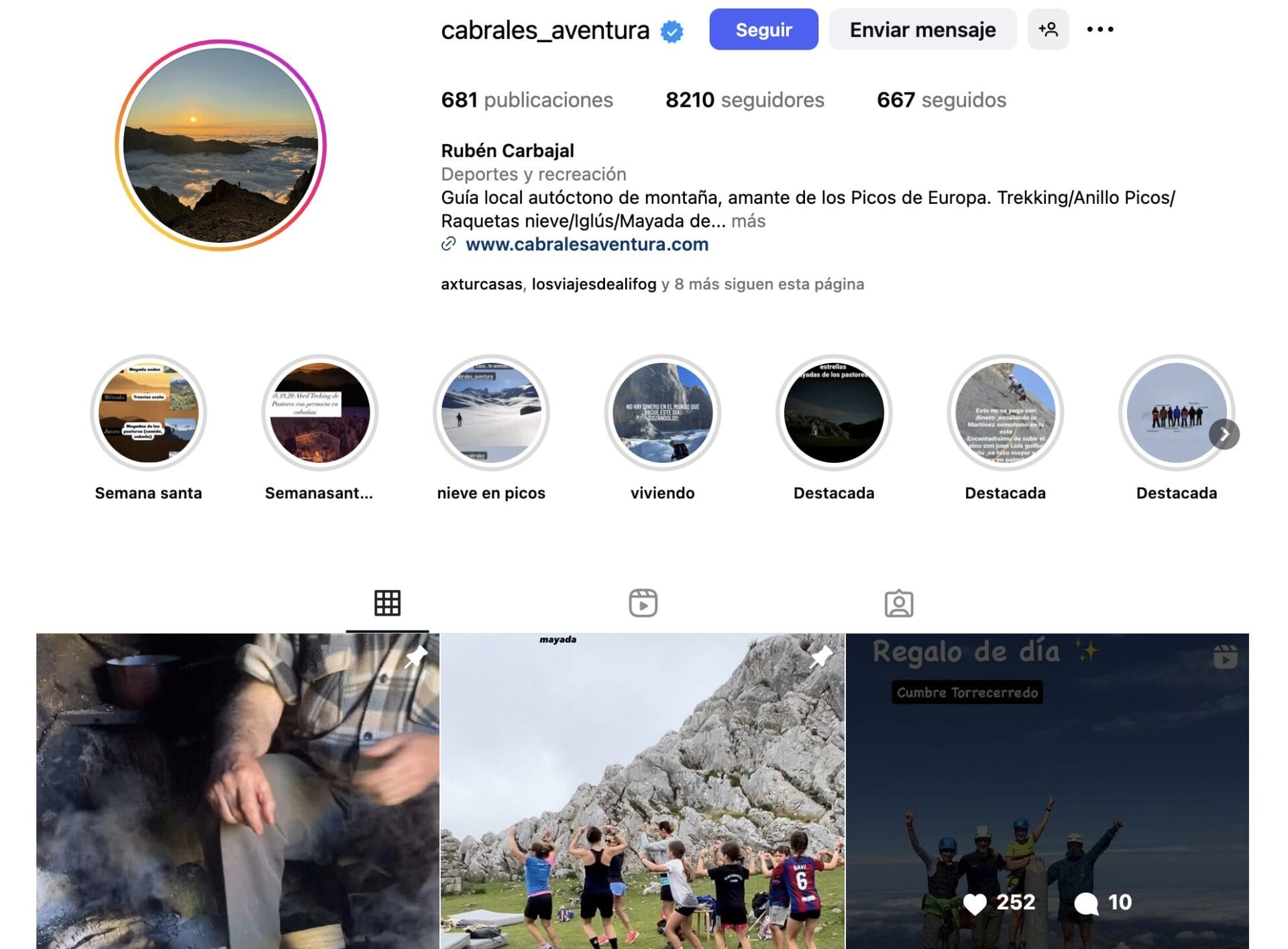 Cabrales aventura. ruta de los pastores con Rubén Carbajal. inicio